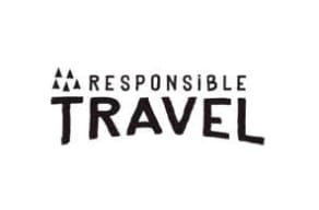 A black and white logo of responsible travel.